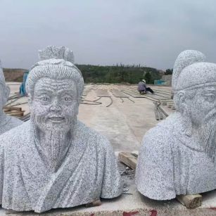 云南 白麻花岗岩石材人物立体雕刻