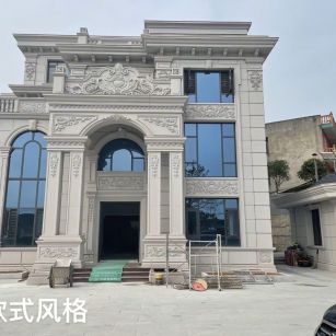 云南 白麻花岗岩别墅外墙干挂