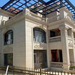 云南 黄金麻花岗岩荔枝面别墅外墙干挂