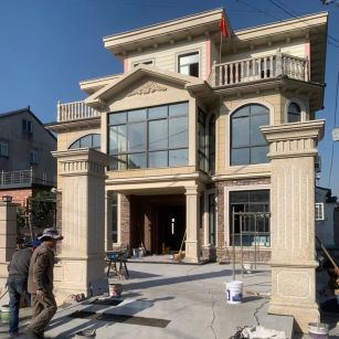 云南 黄金麻花岗岩荔枝面别墅外墙干挂私家专属