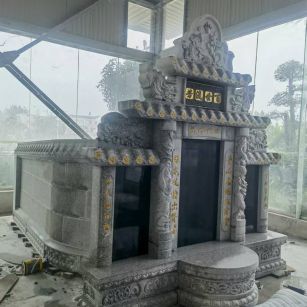 云南 芝麻白墓碑效果展示图