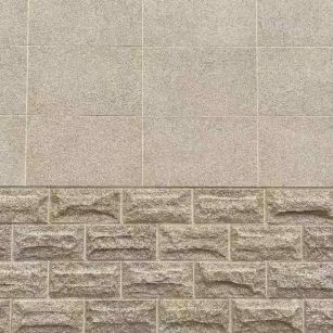 云南 黄金麻自然面蘑菇石配荔枝面干挂