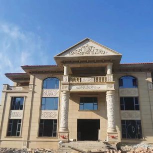 云南 黄金麻花岗岩别墅外墙干挂