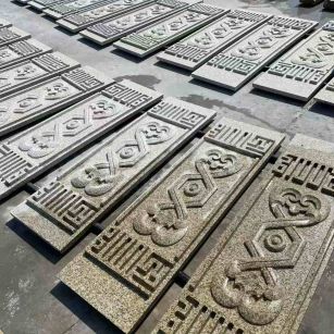 云南 黄金麻花岗岩外墙雕刻板