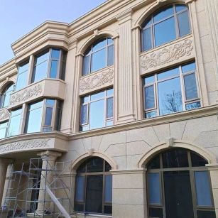 云南 黄金麻花岗岩别墅外墙干挂