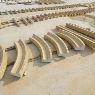 云南 黄金麻花岗岩别墅线条