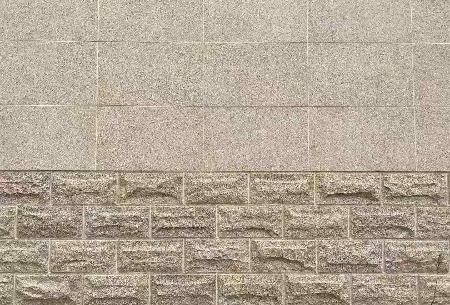 云南 黄金麻自然面蘑菇石配荔枝面干挂