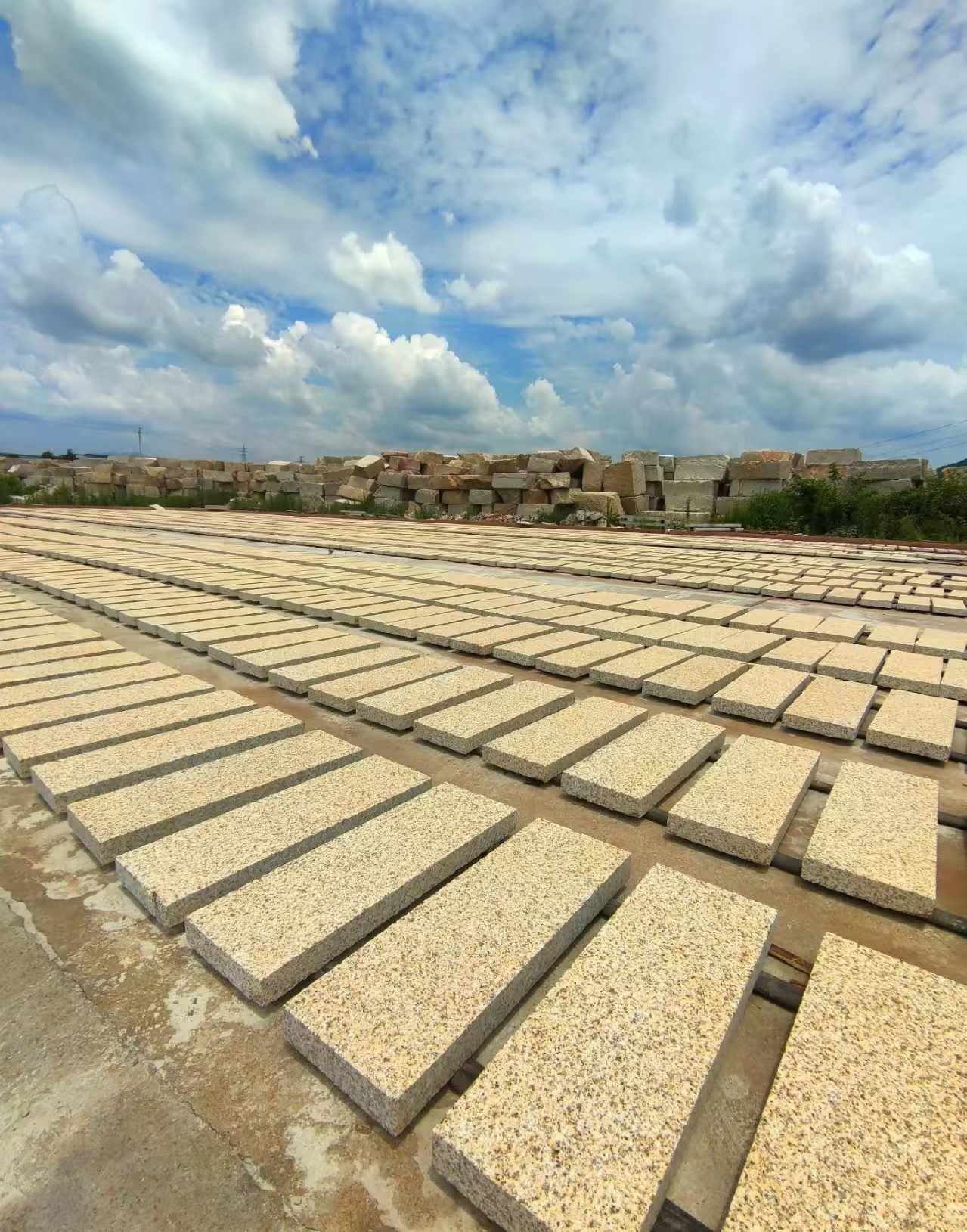 云南 黄金麻荔枝面花岗岩石材地铺石防护中