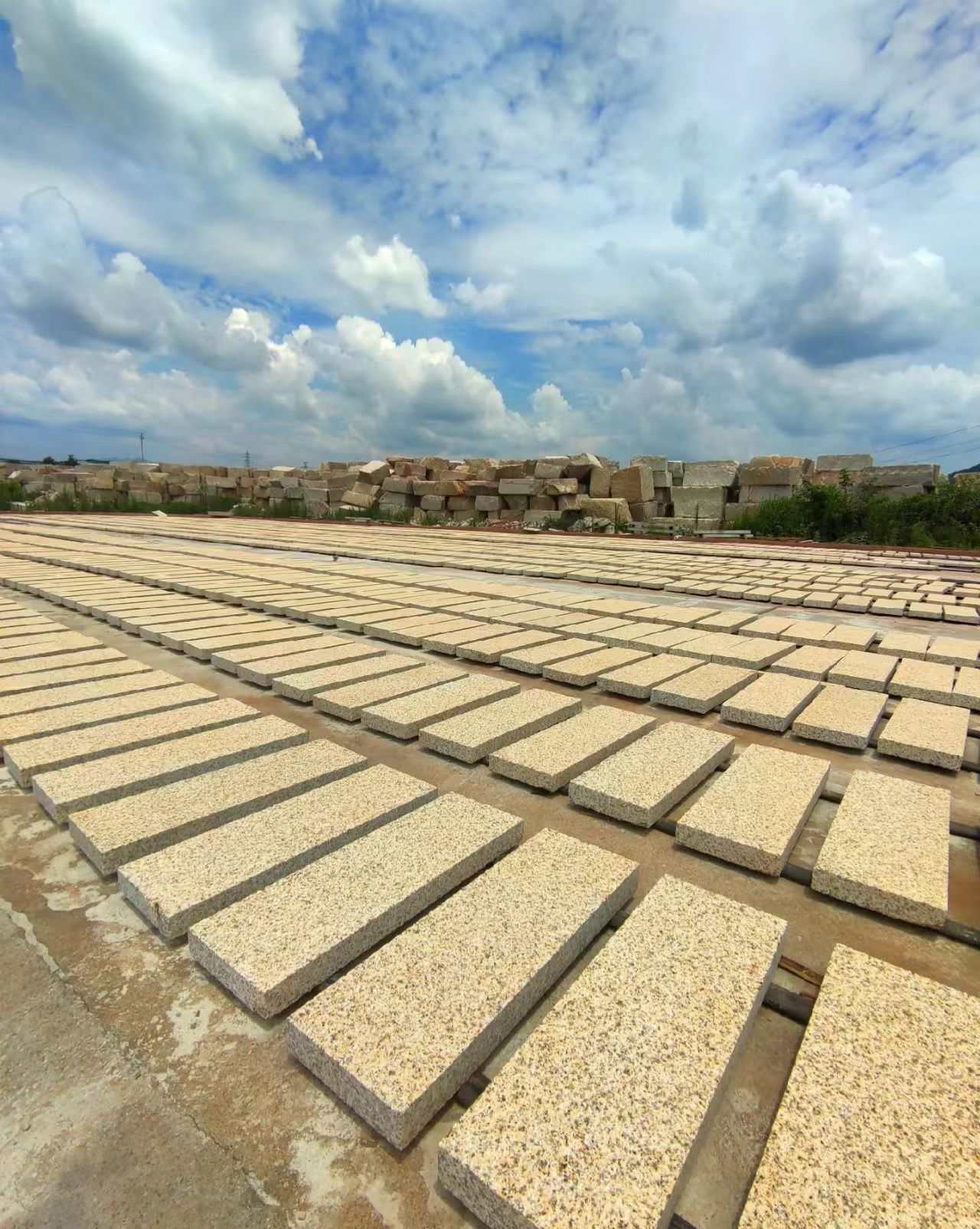 云南 黄金麻花岗岩荔枝面地铺石防护中