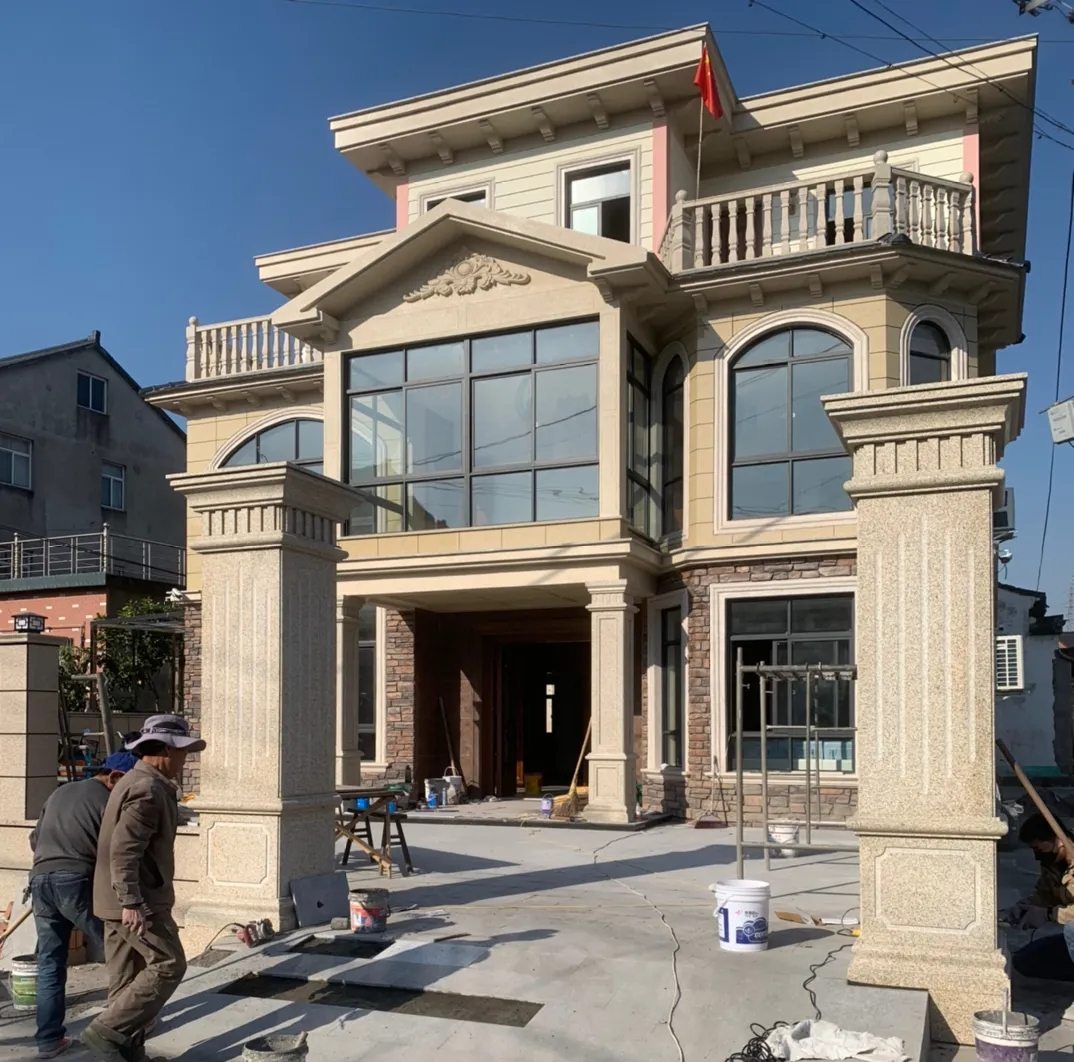 云南 黄金麻花岗岩荔枝面别墅外墙干挂私家专属